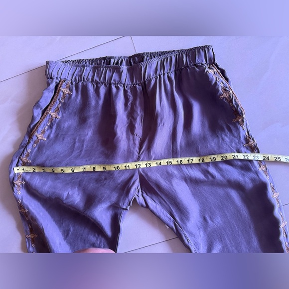 Johnny Was Alice Cupra Jogger Pants Women’s M Grey Elastic Waist Lagenlook Boho - Picture 13 of 16